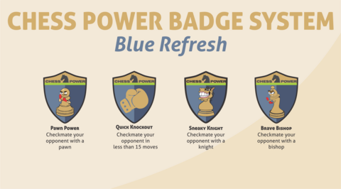 Chess Power badge system blue refresh pack